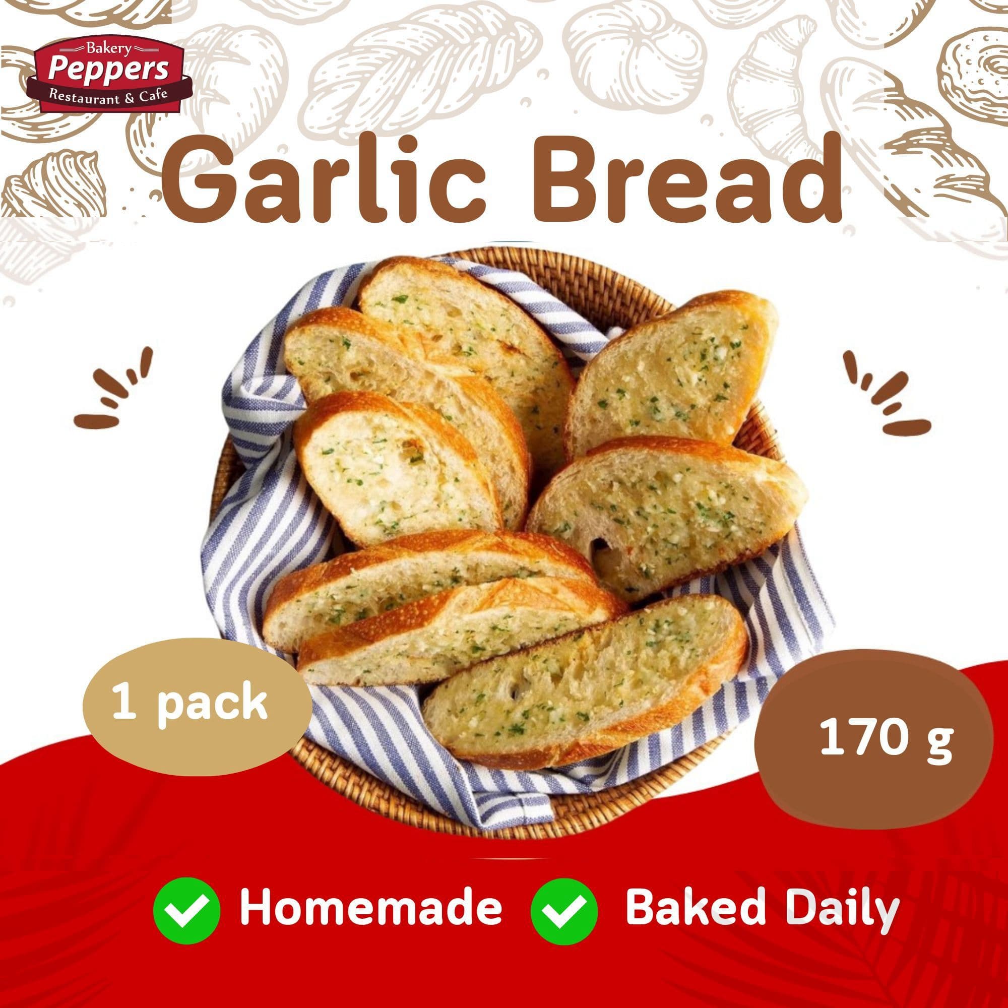 Garlic & Parsley Crisp Bread