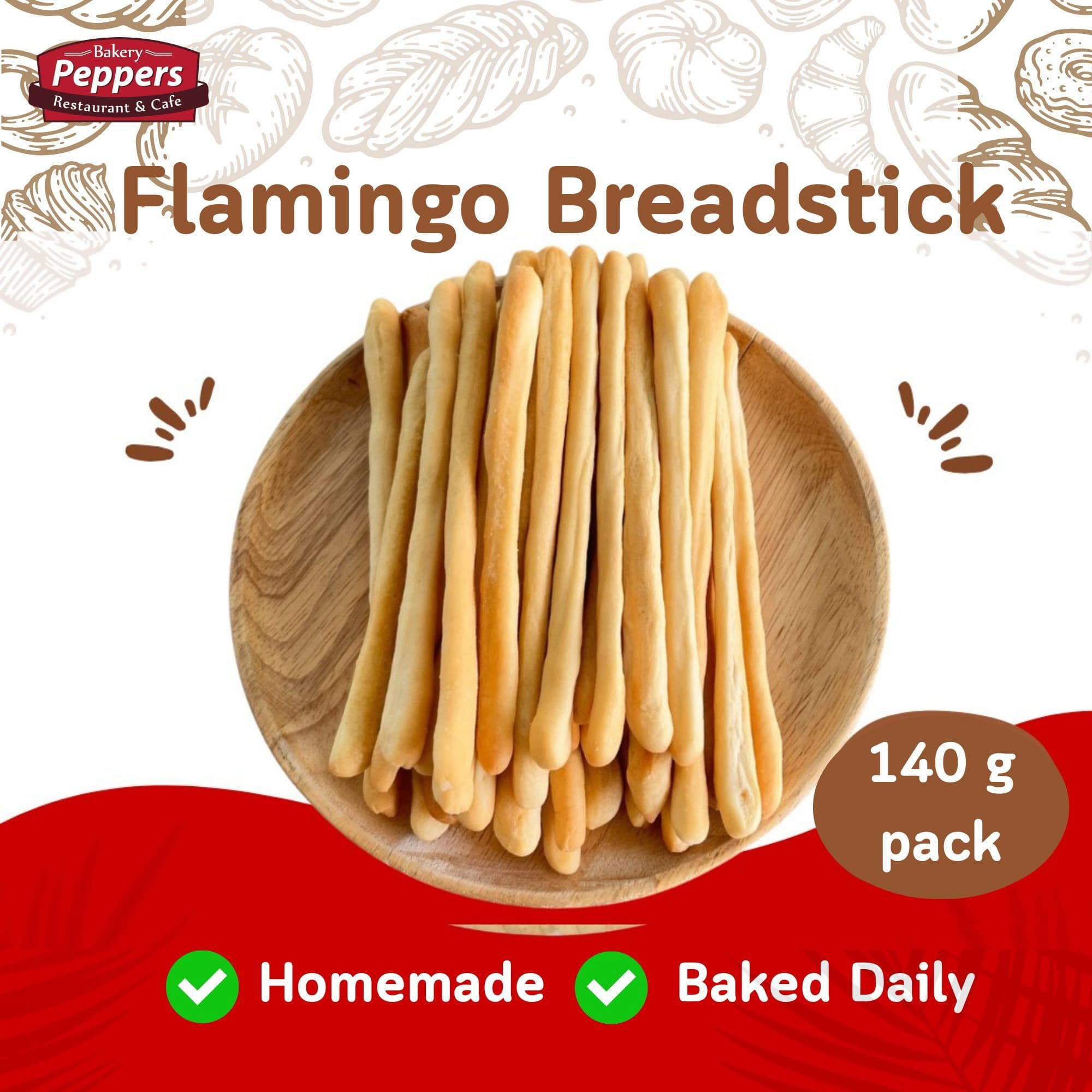 Crispy Flamingo Breadsticks (150g)