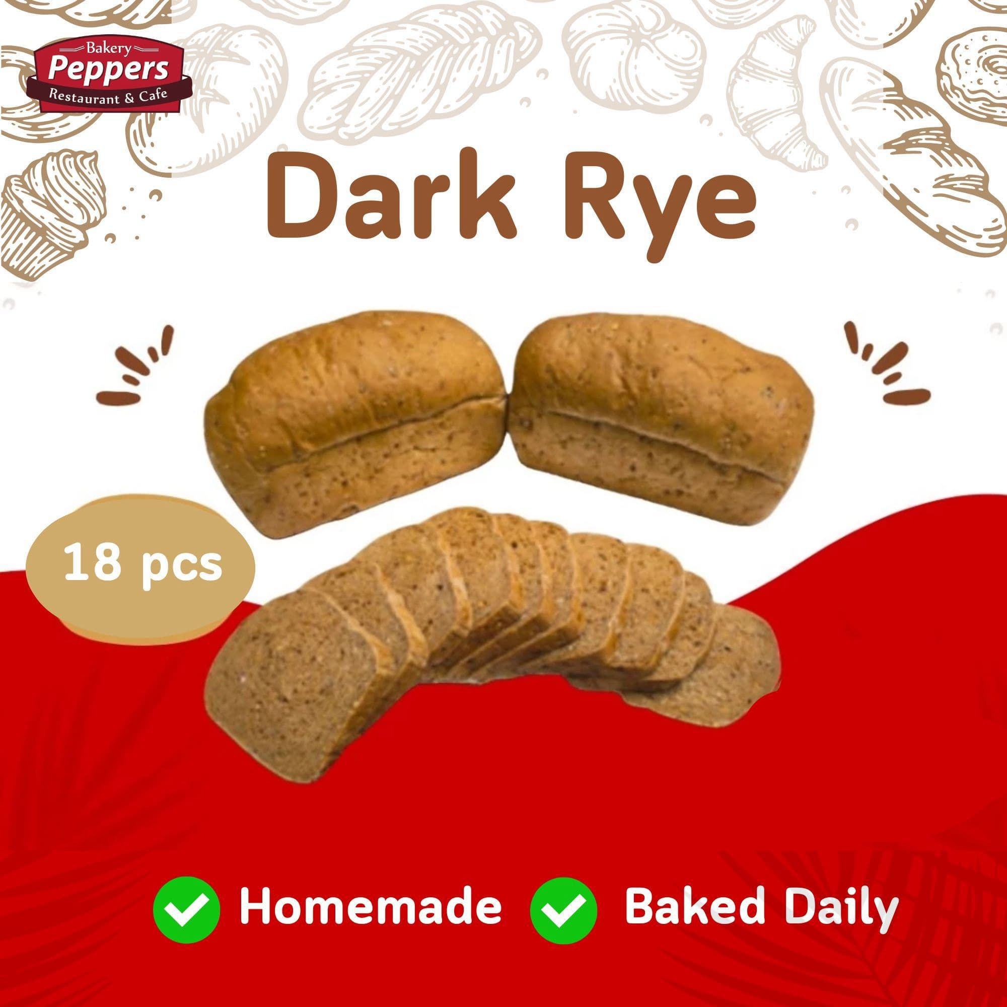 Dark Rye Loaf (18 slices)