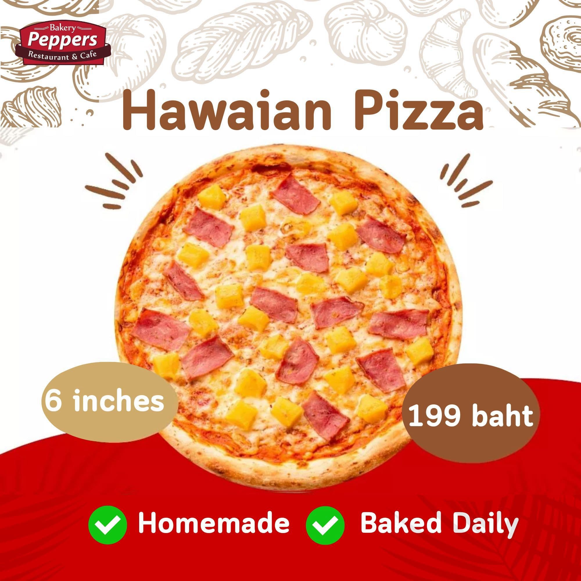 Hawaiian Pizza 6"