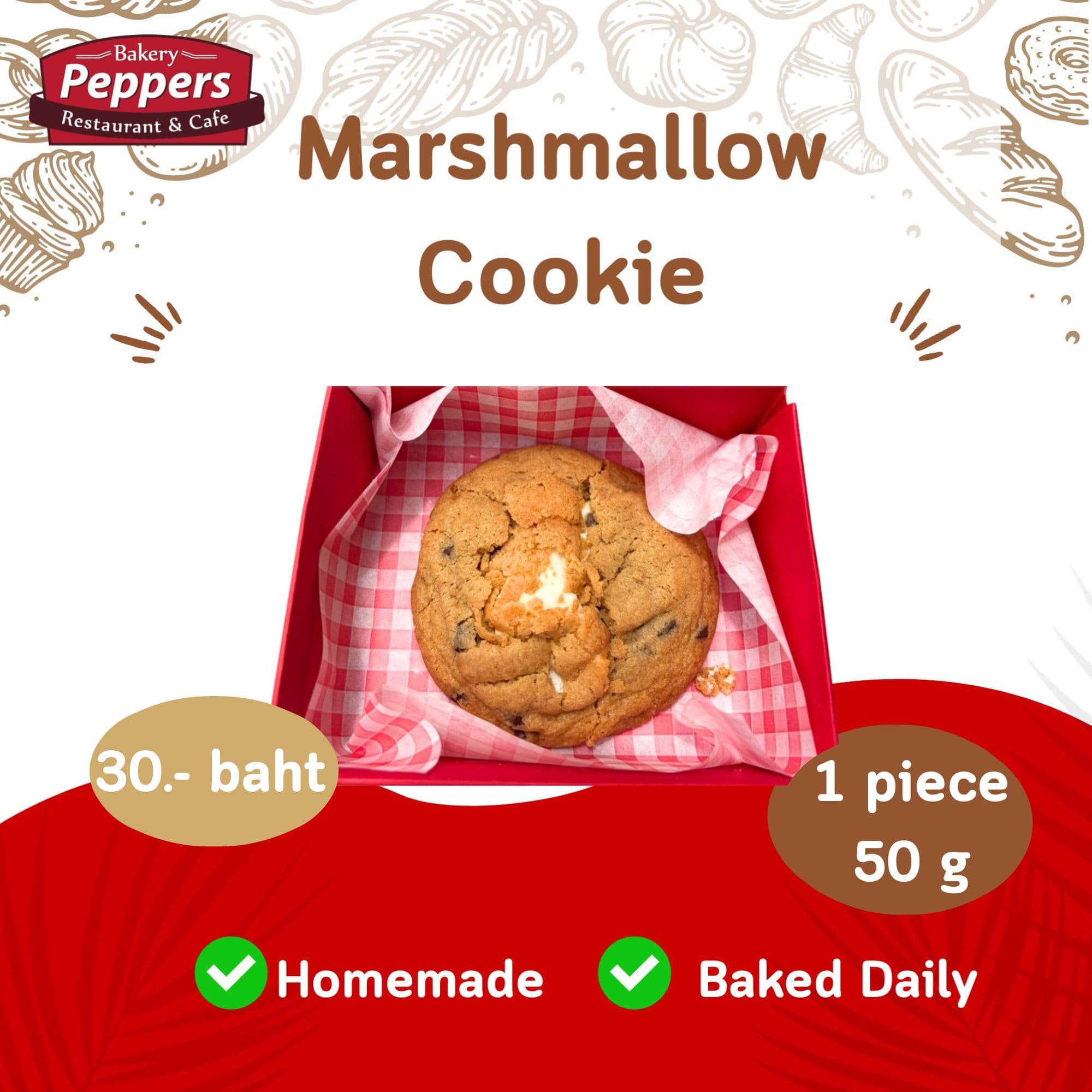 Soft baked marshmallow cookie