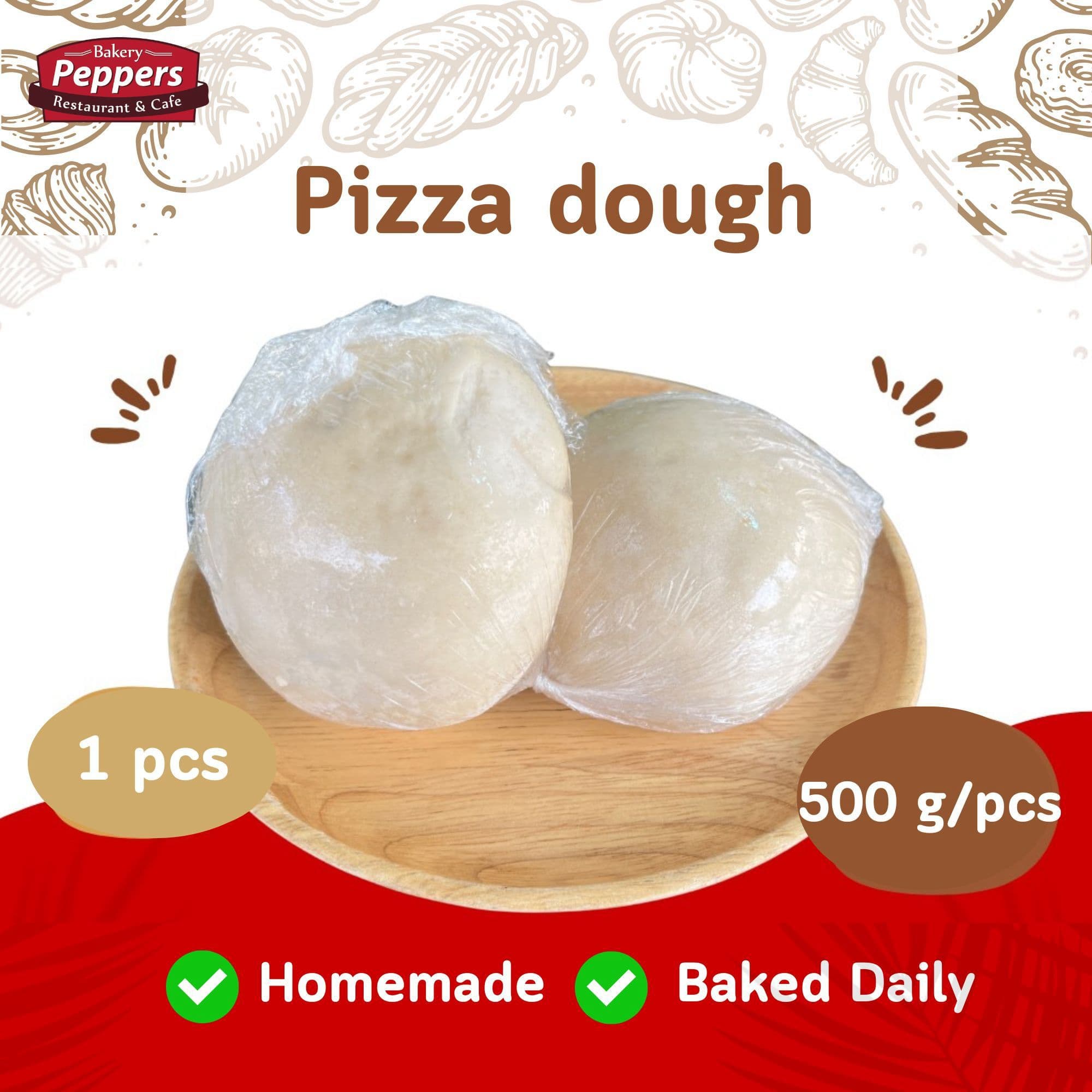 Pizza Dough (2 balls, 500g)